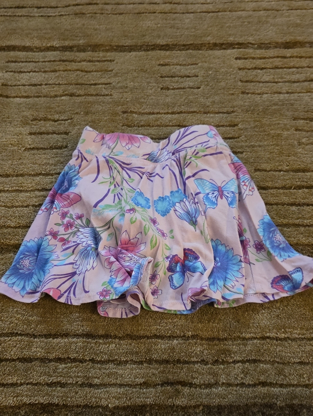 5/25 Place Pink Skater Skort with Blue Floral & Butterfly Print Size 5/6..